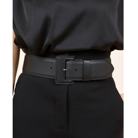 Vaincourt Paris La Merveilleuse Dark Blue Leather Belt main image 4